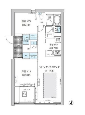 ガーデニエール砧　ＷＥＳＴの物件間取画像